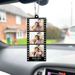 Personalised 1-3 Film Photos Acrylic Ornament Car Charm with Name Birthday Valentine's Day Anniversary Gift for Couple