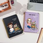 Planificador personalizado con espiral A5 papel diseño de mariposa y personaje de dibujos animados 2026 y 2027 regalo de cumpleaños para familia