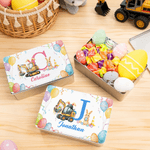 Boîte à biscuits en métal alimentaire avec nom et initiales Cadeau de Pâques pour enfants