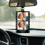 Personalised 1-3 Film Photos Acrylic Ornament Car Charm with Name Birthday Valentine's Day Anniversary Gift for Couple