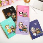 Planificador personalizado con espiral A5 papel diseño de mariposa y personaje de dibujos animados 2026 y 2027 regalo de cumpleaños para familia