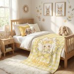 Personalizzato Multicolore Plaid Cute Polka-Dot Bow Bunny Coperta morbida con nome Home Decor Regalo di Pasqua per bambini