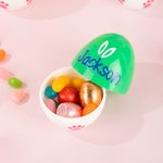 Personalisierte Multicolor Kaninchenohren Pfote Osterei Ornament mit Namen Schreibtisch Dekor Korb Stuffer Ostern Party Geschenk für Familie Kinder