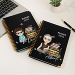 Planificador personalizado con espiral A5 papel diseño de mariposa y personaje de dibujos animados 2026 y 2027 regalo de cumpleaños para familia