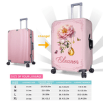 Gepersonaliseerde Multicolor Geboortebloem Geboortesteen Bagagehoes Past 18-32 Inch Koffer met Naam Reisaccessoires Verjaardagscadeau voor Vrouwen