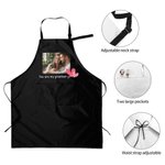 Tablier personnalisé avec texte et poches, imprimé fleurs et lèvres, lapin de Pâques, activités culinaires, cadeau de Pâques pour la famille, amoureux de la cuisine.