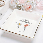 Piatto portagioie in ceramica personalizzato con nome e testo Uso quotidiano Regalo di compleanno per amici e parenti