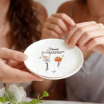 Piatto portagioie in ceramica personalizzato con nome e testo Uso quotidiano Regalo di compleanno per amici e parenti