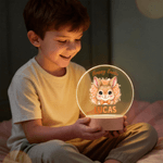 Personalized Leopard Print Cartoon Rabbit LED Acrylic Night Light with Name Easter Gift for Babies Children Newborn