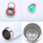 Personalized Fantasy Unicorn Rainbow Star 12 oz Insulated Water Bottle with Name and Silicone Straw Daily Use Birthday Back to School Gift for Girls
