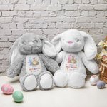 Personalisierte erste Ostereier Peter Rabbit niedlichen Plüsch Plüschtier Spielzeug mit Namen und Jahr erste Ostergeschenk für Kinder