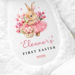 Personalisierte erste Ostern niedliche Hase Plüsch Plüschtier Spielzeug mit Namen und Jahr Urlaub Baby Dusche Geschenk für Jungen Mädchen