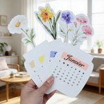 Calendrier 2026 personnalisé avec texte - Décoration intérieure de bureau avec socle acrylique - Cadeau Nouvel An pour la famille et les amis