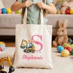Sac à dos en toile avec nom Utilisation quotidienne Cadeau de chasse aux oeufs de Pâques pour garçons filles