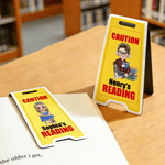 Segnalibro magnetico personalizzato in stile cartoni animati con nome angolo di lettura Regalo di compleanno per topi di biblioteca