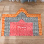 Couverture à Capuche Personnalisée avec Noms Cadeau Anniversaire Noël pour Grand-parents et Parents
