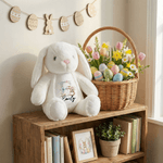 Jouet en peluche lapin de Pâques personnalisé avec nom Cadeau de Pâques pour enfants Garçons Filles