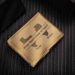 Portefeuille en Cuir Personnalisé avec Texte et État Gravés Porte-Monnaie avec Fentes Cadeau Anniversaire Longue Distance pour Homme