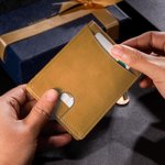 Personalized Leather Photo Wallet with Money Clip for Father's Day