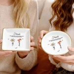 Piatto portagioie in ceramica personalizzato con nome e testo Uso quotidiano Regalo di compleanno per amici e parenti
