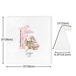 Personlig Some Bunny Loves You 1st Easter Soft Baby Bodysuit Mottakende teppe Swaddle Hat Set med navn Bursdag Baby Shower Gave til nyfødte