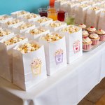 Personalised Have A Poppin Valentines Day Popcorn Design Waterproof Stickers with Name Class Exchange Party Favors Valentine's Day Gift for Couple Kid