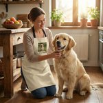 Tablier personnalisé avec texte et poches, imprimé fleurs et lèvres, lapin de Pâques, activités culinaires, cadeau de Pâques pour la famille, amoureux de la cuisine.