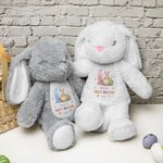 Personalisierte erste Ostereier Peter Rabbit niedlichen Plüsch Plüschtier Spielzeug mit Namen und Jahr erste Ostergeschenk für Kinder