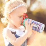 Personalized Fantasy Unicorn Rainbow Star 12 oz Insulated Water Bottle with Name and Silicone Straw Daily Use Birthday Back to School Gift for Girls