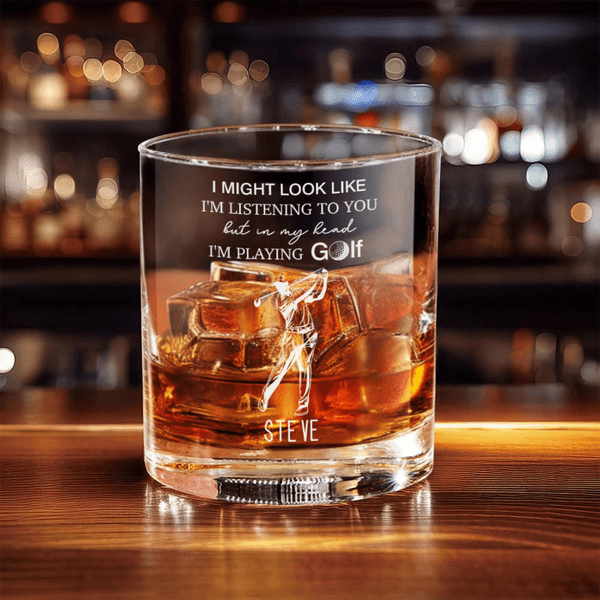 Verre à whisky 10oz Old Fashioned Rock personnalisé avec nom gravé Cadeau d'anniversaire pour les amateurs de whisky