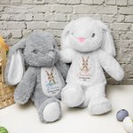 Personalisierte My First Easter Blume Schmetterling Plüschhase Spielzeug mit Namen und Jahr Ostern Geburtstag Geschenk für Kinder