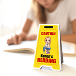 Segnalibro magnetico personalizzato in stile cartoni animati con nome angolo di lettura Regalo di compleanno per topi di biblioteca