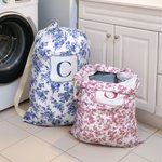 Sac à linge à cordon de grande capacité avec initiales Cadeau de rentrée pour les collégiens et les étudiants