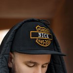 Toppa commemorativa ricamata personalizzata con nome e anno per giacche di pelle, gilet, felpe con cappuccio, amici appassionati di locomotive.