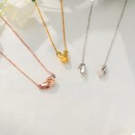 Personalized Holding Hands Birthstone Ring Holder Necklace Couple Jewelry Birthday Valentine's Wedding Gift for Woman Bestie Mom