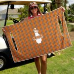 Personlig golfbilssitsöverdrag golfbilstillbehör med namn och rutmönster perfekt present för golfentusiast födelsedag eller vardagsanvändning