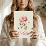 Personifierad Multicolor Birth Flower Birthstone Journal Anteckningsbok med namn och 100 linjerade sidor Daglig journalföring Mors dag Födelsedagspresent för kvinnor