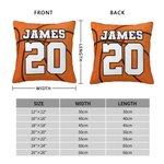 Personalized Basketball Volleyball Throw Pillow Cover with Name and Number Home Decor Anniversary Birthday Gift for Sports Ball Lovers