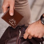 Portefeuille homme en cuir PU avec noms personnalisé Multicolore My Missing Piece Cadeau d'anniversaire de Saint-Valentin pour petit ami mari