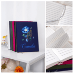 Personifierad Multicolor Birth Flower Birthstone Journal Anteckningsbok med namn och 100 linjerade sidor Daglig journalföring Mors dag Födelsedagspresent för kvinnor