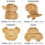 Juego de cubiertos infantiles personalizados con animales de grado alimentario y nombre con ventosa regalo de cumpleaños o bautizo para bebé