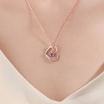 Personalized Graduation Cap Birthstone Heart Sterling Silver Necklace Dainty Jewellery with Engraved Name and Year Graduation Gift for Graduates
