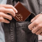 Portefeuille homme en cuir PU avec noms personnalisé Multicolore My Missing Piece Cadeau d'anniversaire de Saint-Valentin pour petit ami mari