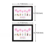 Personalised Cute Peter Rabbit Balloon Photo Frame with Name and Date Baptism Easter Birthday Gift for Newborn Kids