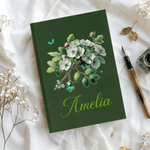 Personifierad Multicolor Birth Flower Birthstone Journal Anteckningsbok med namn och 100 linjerade sidor Daglig journalföring Mors dag Födelsedagspresent för kvinnor