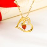 Personalized Graduation Cap Birthstone Heart Sterling Silver Necklace Dainty Jewellery with Engraved Name and Year Graduation Gift for Graduates