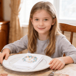 Guirnalda de flores personalizada Huevos de Pascua con iniciales Servilleta 100% algodón con nombre de colores Decoración de mesa Regalo de Pascua para niños Familia