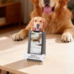 Personalised Cute Pet Face Photo Paw Bone Design Phone Holder with Text Desk Decor Daily Use Birthday Gift for Pet Owners