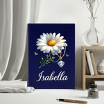 Personifierad Multicolor Birth Flower Birthstone Journal Anteckningsbok med namn och 100 linjerade sidor Daglig journalföring Mors dag Födelsedagspresent för kvinnor