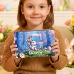 Boîte à biscuits en métal de qualité alimentaire avec nom Cadeau de Pâques pour la famille et les enfants
